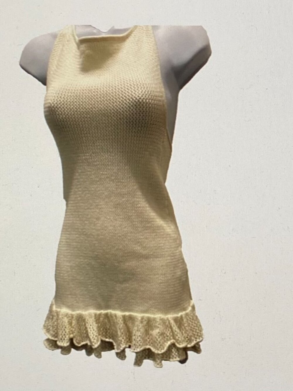 SKY TO MOON CREAM COLOR MINI DRESS SM EX COND